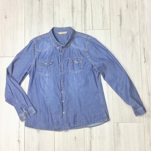 Highway Jeans Tops - 🐾 Highway (HWY)  jeans button up top XL